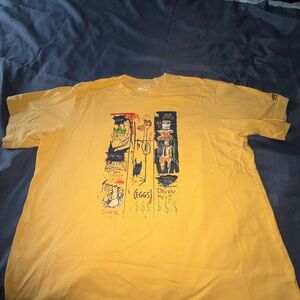 Uniqlo Yellow Artistic Graphic Tee